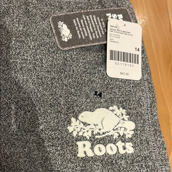 Kids Original Roots Salt & Pepper Sweatpants / Jogger - size Y14 - Picture 3 of 14